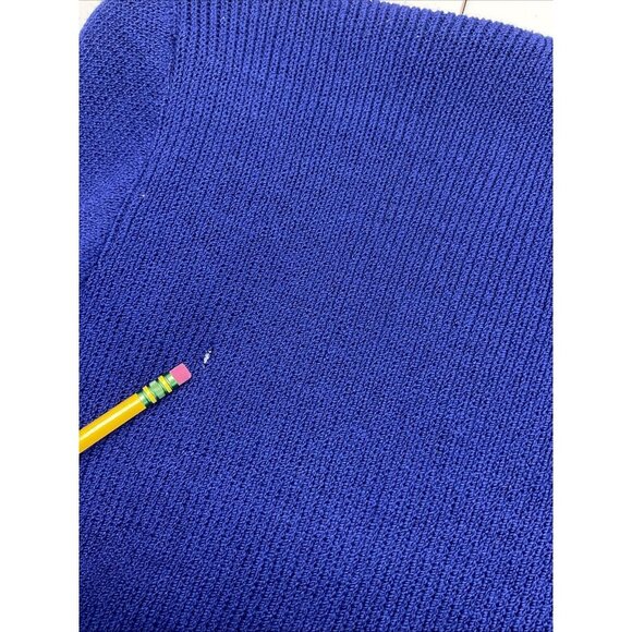 Vintage St. John Neiman Marcus Sz 8/10 Sweater Cardigan Santana Knit Blue - Picture 9 of 14